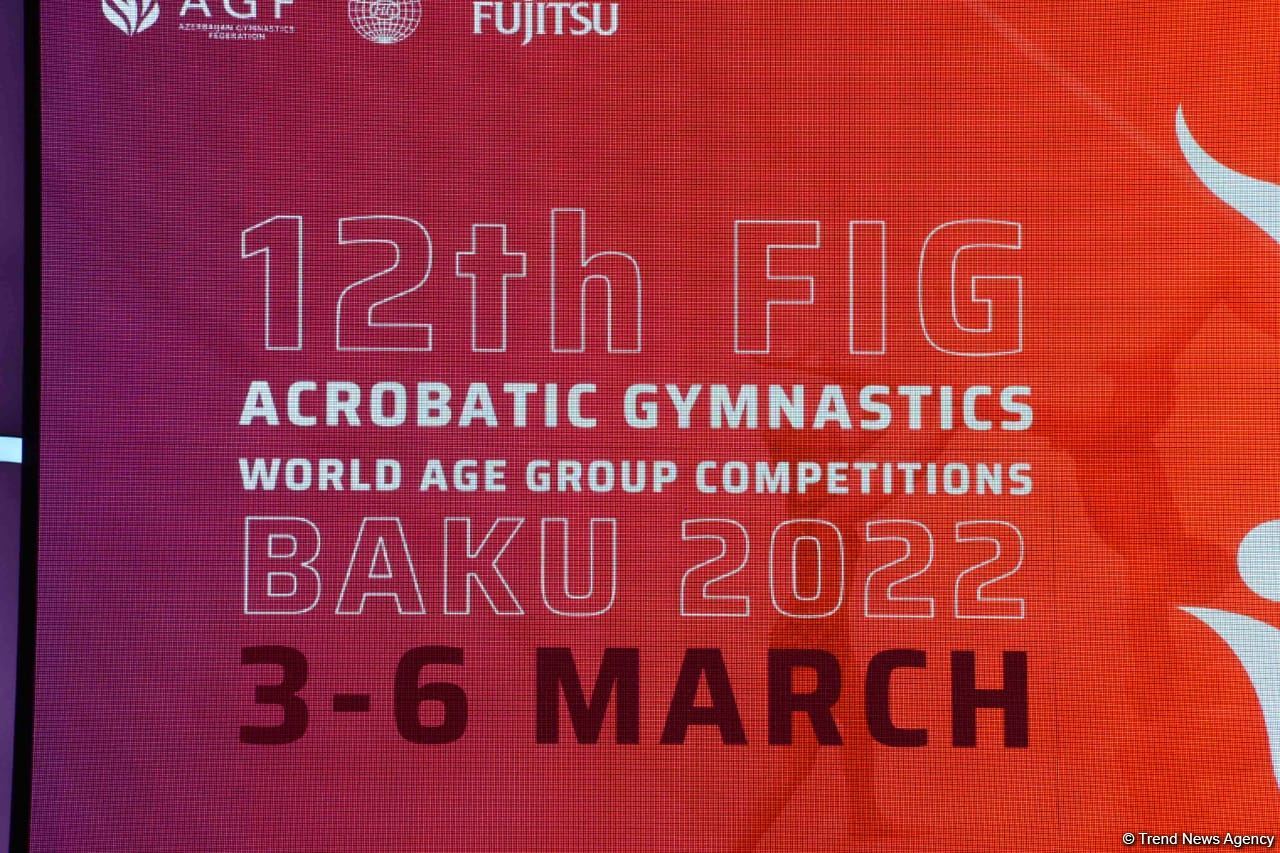 В рамках Всемирных соревнований по акробатической гимнастике в Баку определились финалисты среди мужских и смешанных пар, а также мужских групп