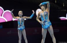 В Баку стартовал третий день Всемирных соревнований среди возрастных групп по акробатической гимнастике (ФОТО)