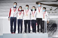 Akrobatika Gimnastikası üzrə Dünya Yaş Qrupları Yarışlarının qaliblərinin mükafatlandırılması mərasimi keçirilib