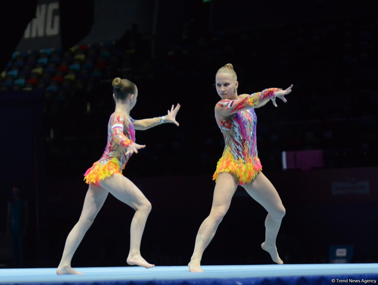 В Баку стартовали финалы Всемирных соревнований по акробатической гимнастике (ФОТО)