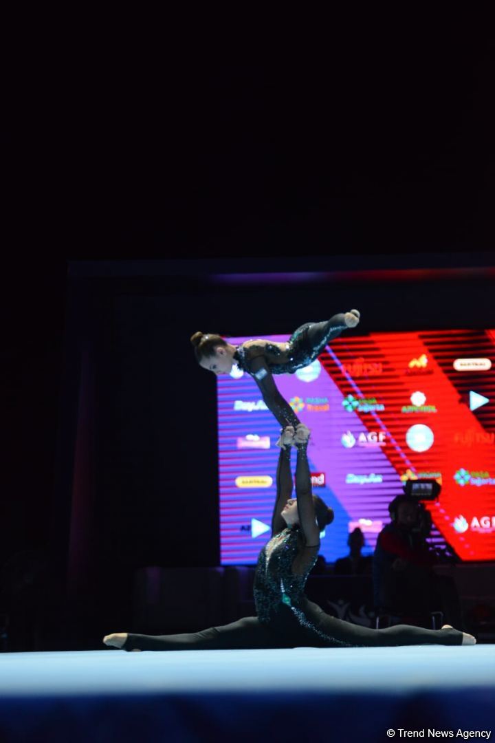 Спортсменки из Израиля заняли первое место среди женских пар на Всемирных соревнованиях по акробатической гимнастике в Баку (ФОТО)