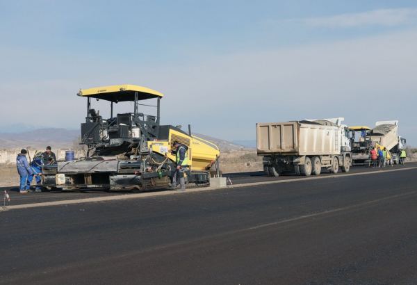 Начаты работы по асфальтированию дороги Барда-Агдам (ФОТО)
