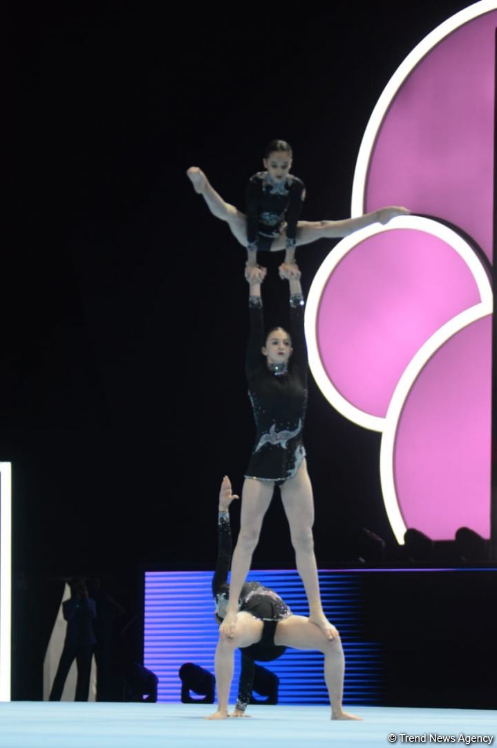 Azerbaijani women's group holds second intermediate place at 12th FIG Acrobatic Gymnastics World Age Group Competitions (PHOTO)