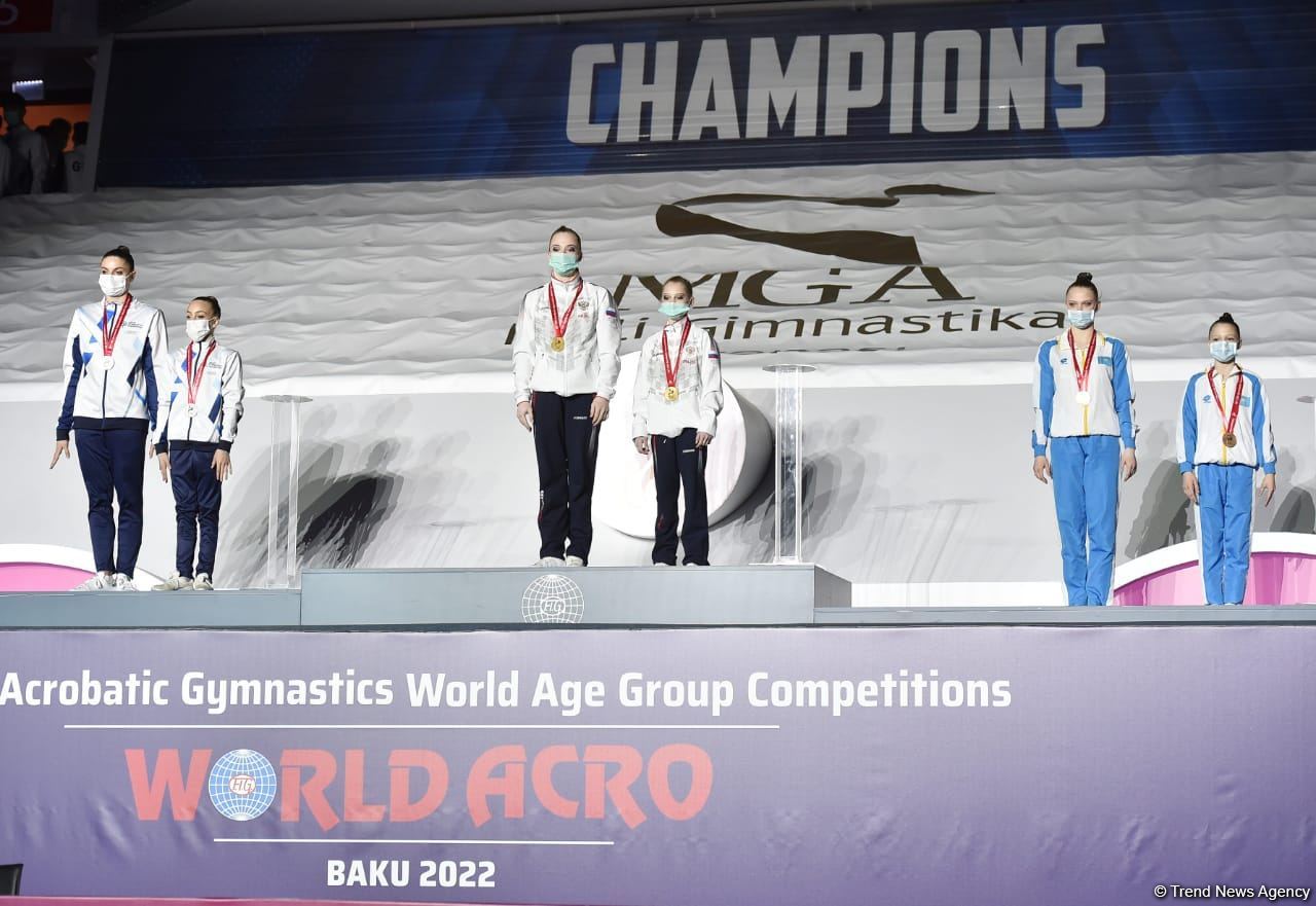 Baku hosts awards ceremony for winners of 12th FIG Acrobatic Gymnastics World Age Group Competitions (PHOTO)