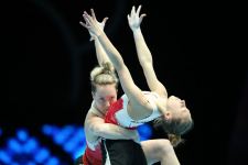 Bakıda akrobatika gimnastikası üzrə dünya çempionatı iştirakçılarının podium məşqi keçirilib (FOTOREPORTAJ)