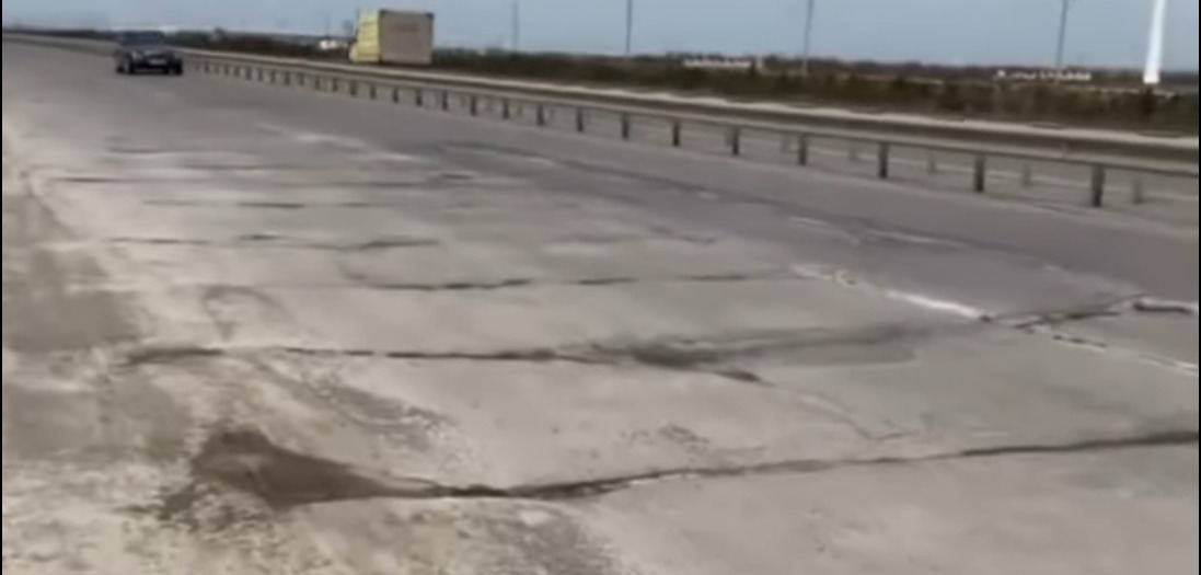 Bakı-Quba yolunun bir hissəsi yararsız vəziyyətdədir (VİDEO)