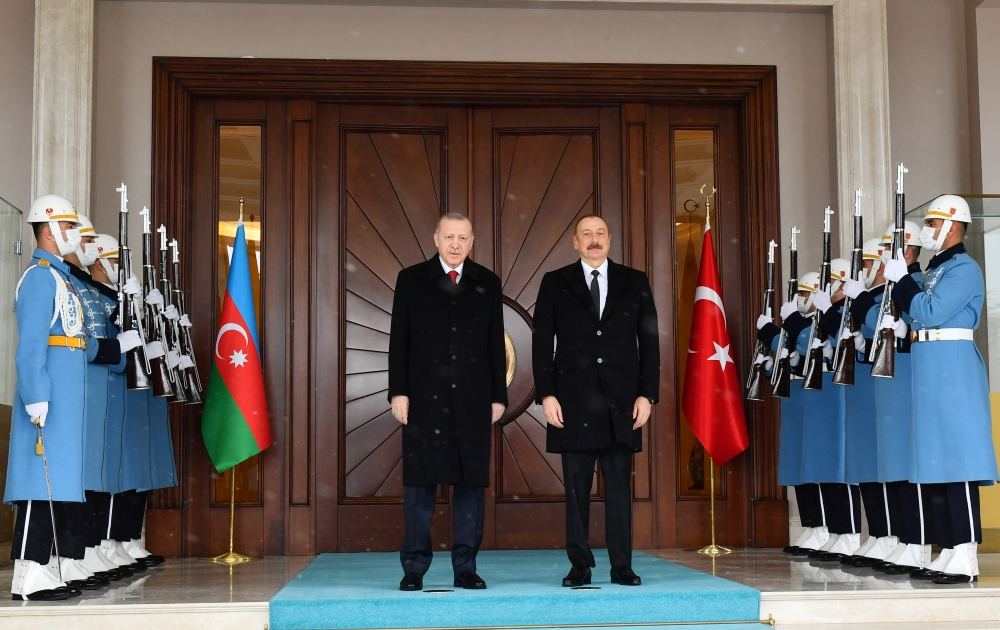 Ankarada Prezident İlham Əliyev ilə Rəcəb Tayyib Ərdoğan arasında görüş başlayıb (FOTO)