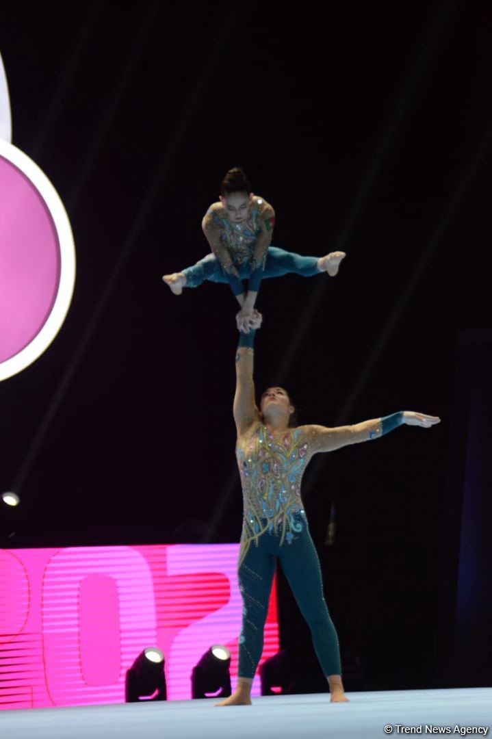 В Баку стартовал первый день соревнований Чемпионата мира по акробатической гимнастике (ФОТО)
