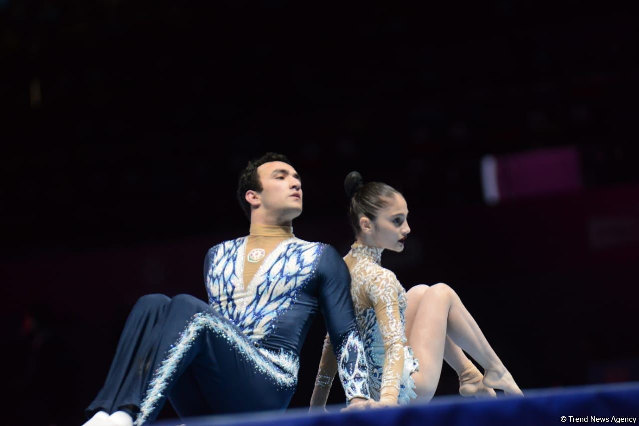 Azerbaijani gymnasts leading in balance exercise qualification at 28th FIG Acrobatic Gymnastics World Championships (PHOTO)