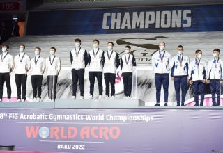 Awards ceremony among mixed pairs, women's and men's groups held at 28th FIG Acrobatic Gymnastics World Championships in Baku (PHOTO)