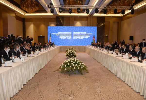 Проходит заседание госкомиссии по сотрудничеству между Азербайджаном и Ираном (ФОТО)