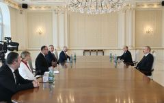 Президент Ильхам Алиев принял делегацию во главе с министром юстиции Грузии (ФОТО)