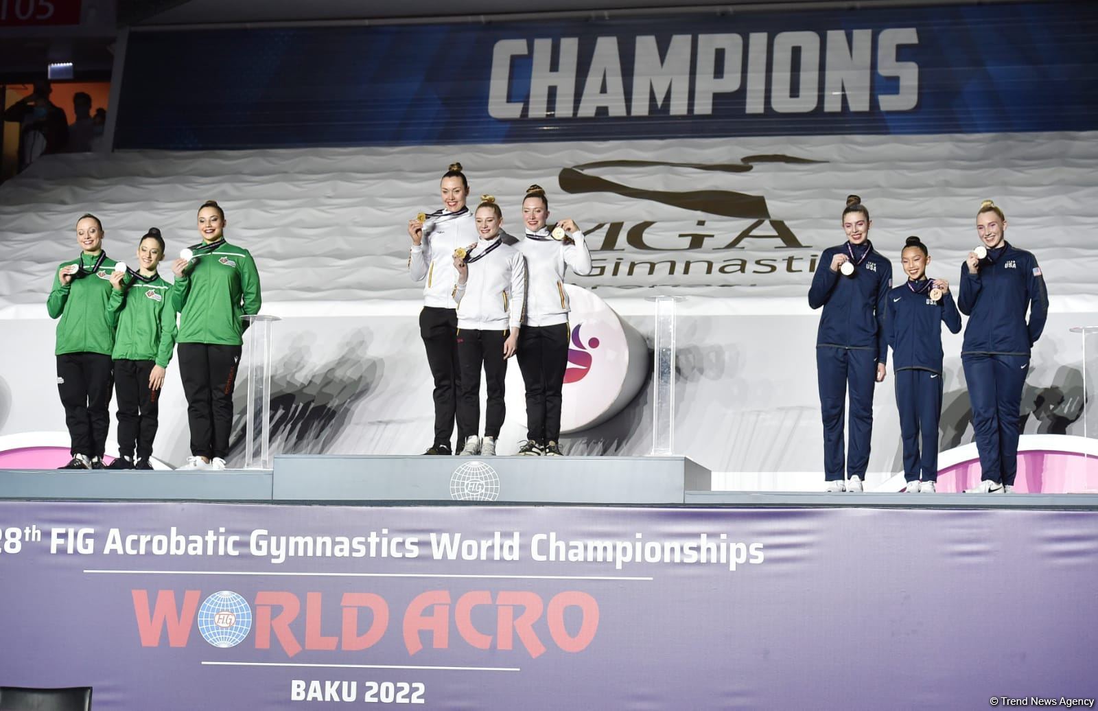 ЧМ в Баку: состоялась церемония награждения победителей среди смешанных пар, женских и мужских групп (ФОТО)
