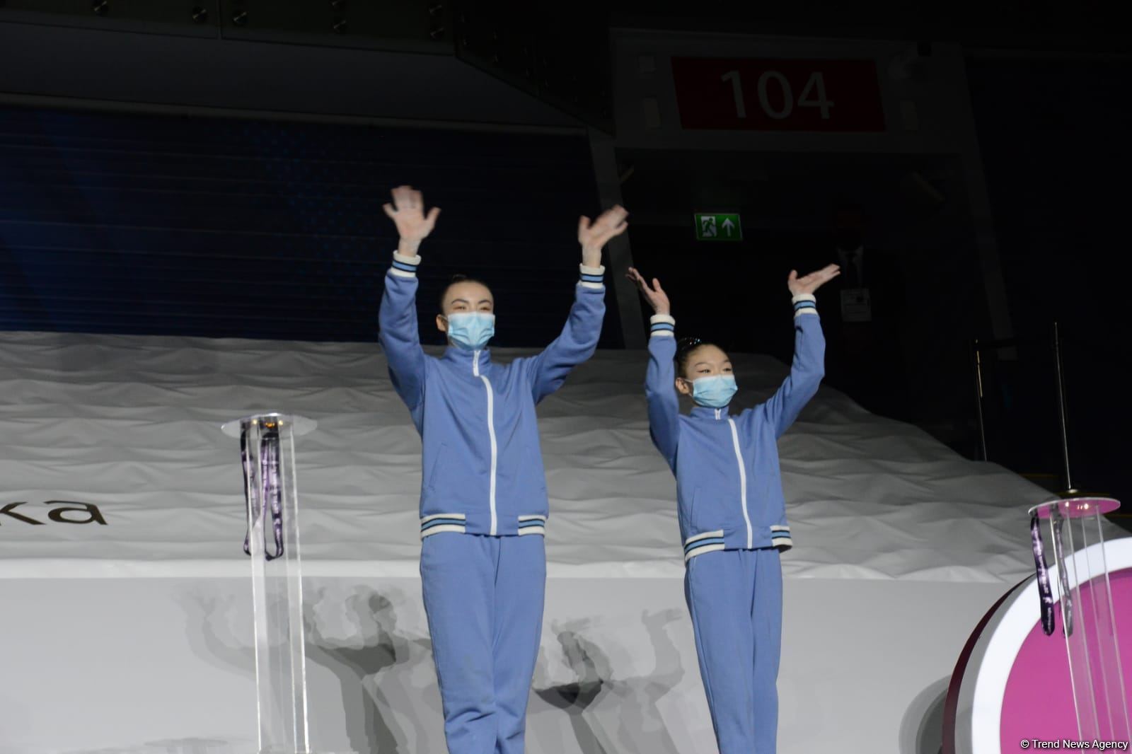 Akrobatika gimnastikası üzrə Dünya çempionatında qaliblərin mükafatlandırılma mərasimi keçirilib (FOTO)