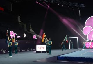 В Баку прошла торжественная церемония закрытия 28-го Чемпионата мира по акробатической гимнастике (ФОТО)
