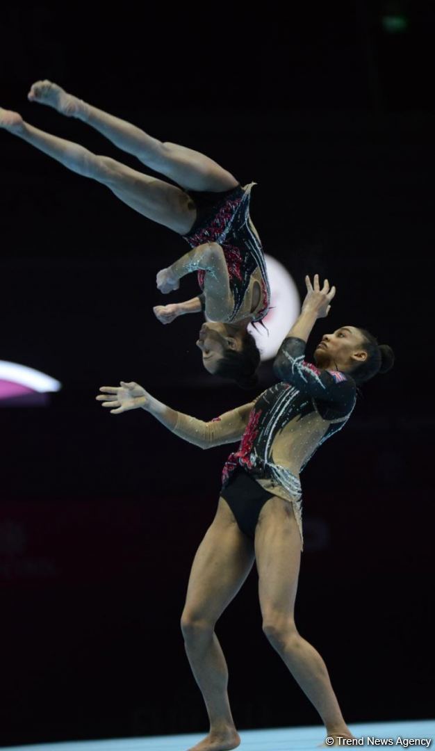 Bakıda akrobatika gimnastikası üzrə 28-ci dünya çempionatının final gününə start verilib (FOTO)