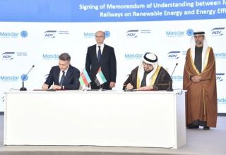 Masdar и ЗАО "Азербайджанские железные дороги" подписали меморандум о взаимопонимании в области "зеленой" энергетики (ФОТО)