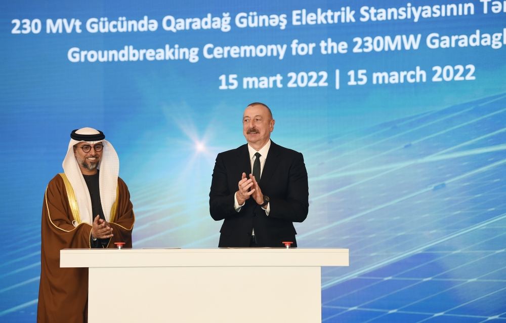 President Ilham Aliyev attends groundbreaking ceremony for Garadagh Solar Power Plant (PHOTO/VIDEO)