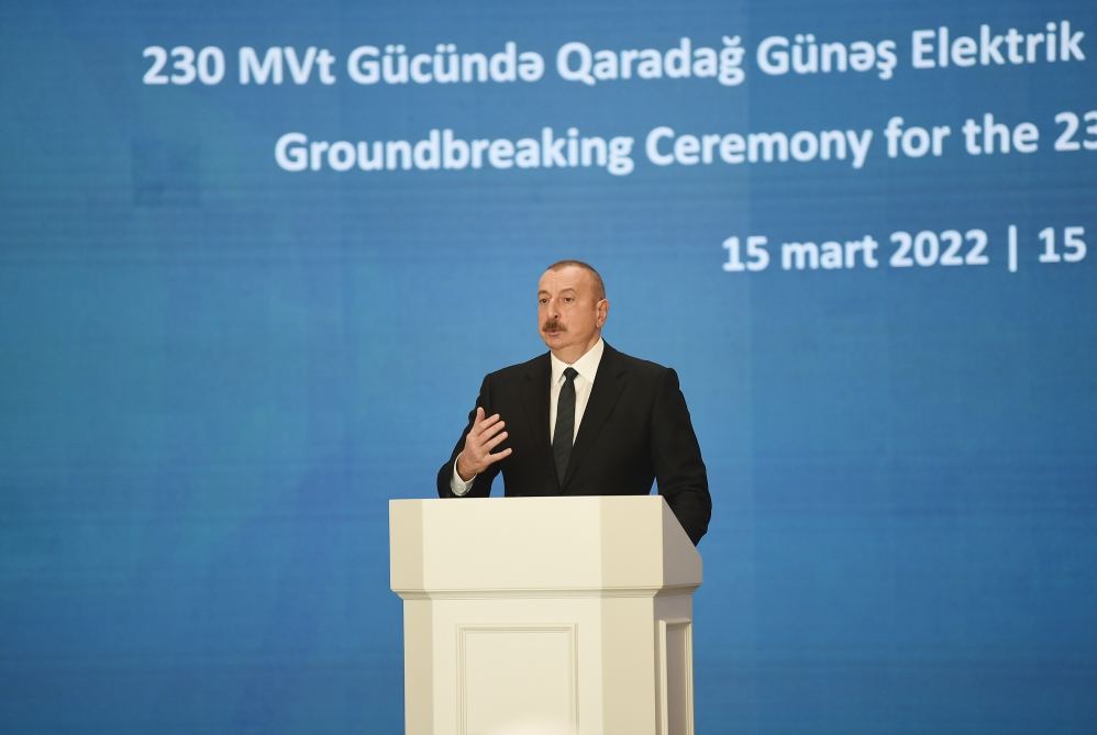 President Ilham Aliyev attends groundbreaking ceremony for Garadagh Solar Power Plant (PHOTO/VIDEO)