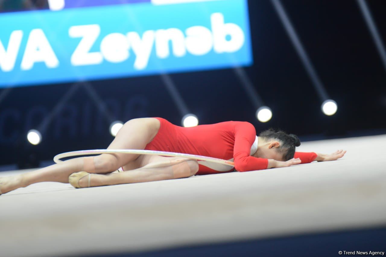 Milli Gimnastika Arenasında bədii gimnastika üzrə Azərbaycan çempionatı davam edir (FOTO)