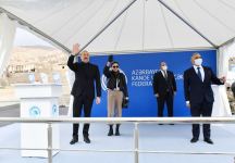 President Ilham Aliyev and First Lady Mehriban Aliyeva attend opening ceremony of first rowing training session in Sugovushan settlement (PHOTO/VIDEO)