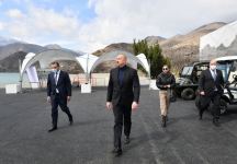 President Ilham Aliyev lays foundation stone for tourism complex in Sugovushan (PHOTO/VIDEO)