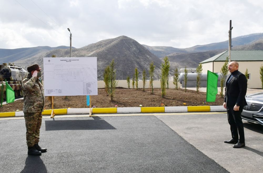 President Ilham Aliyev, First Lady Mehriban Aliyeva attend inauguration of military unit in Sugovushan (VIDEO)