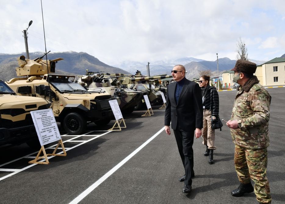 President Ilham Aliyev, First Lady Mehriban Aliyeva attend inauguration of military unit in Sugovushan (VIDEO)