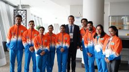 India's ambassador meets with athletes of his country within FIG Artistic Gymnastics Apparatus World Cup in Baku (PHOTO)
