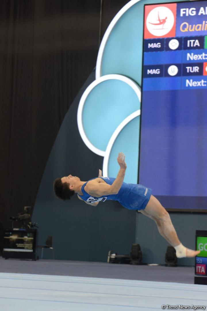 Bakıda İdman Gimnastikası üzrə Dünya Kubokunda yarışlar davam edir (FOTO)