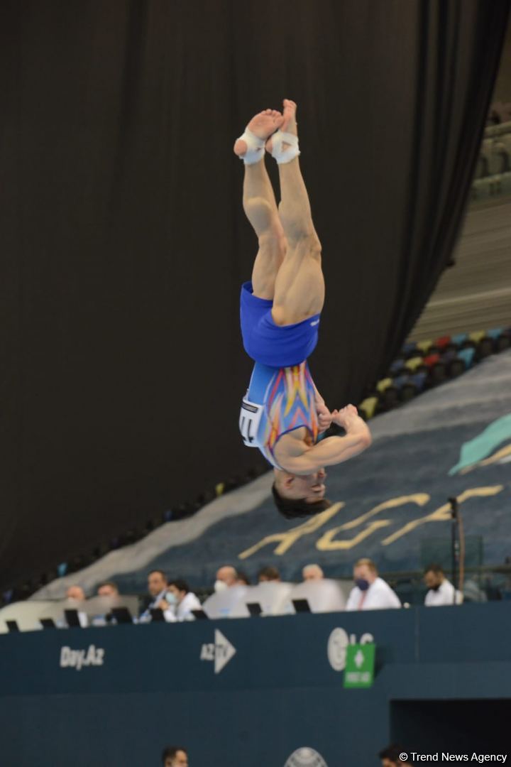 В Баку продолжаются соревнования Кубка мира FIG по спортивной гимнастике (ФОТО)