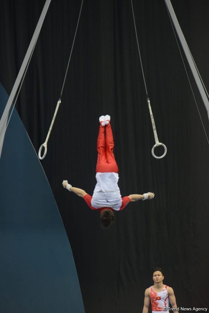 Bakıda İdman Gimnastikası üzrə Dünya Kubokunda yarışlar davam edir (FOTO)