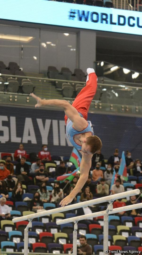 Bakıda İdman Gimnastikası üzrə Dünya Kubokunun birinci günü start götürüb (FOTO)