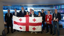Посол Грузии встретился со спортсменами своей страны в рамках проходящего в Баку Кубка мира FIG по спортивной гимнастике (ФОТО)