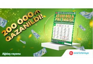 Azərbaycan ani lotereyaları tarixində ən böyük uduş - 200.000 manat qazanıldı