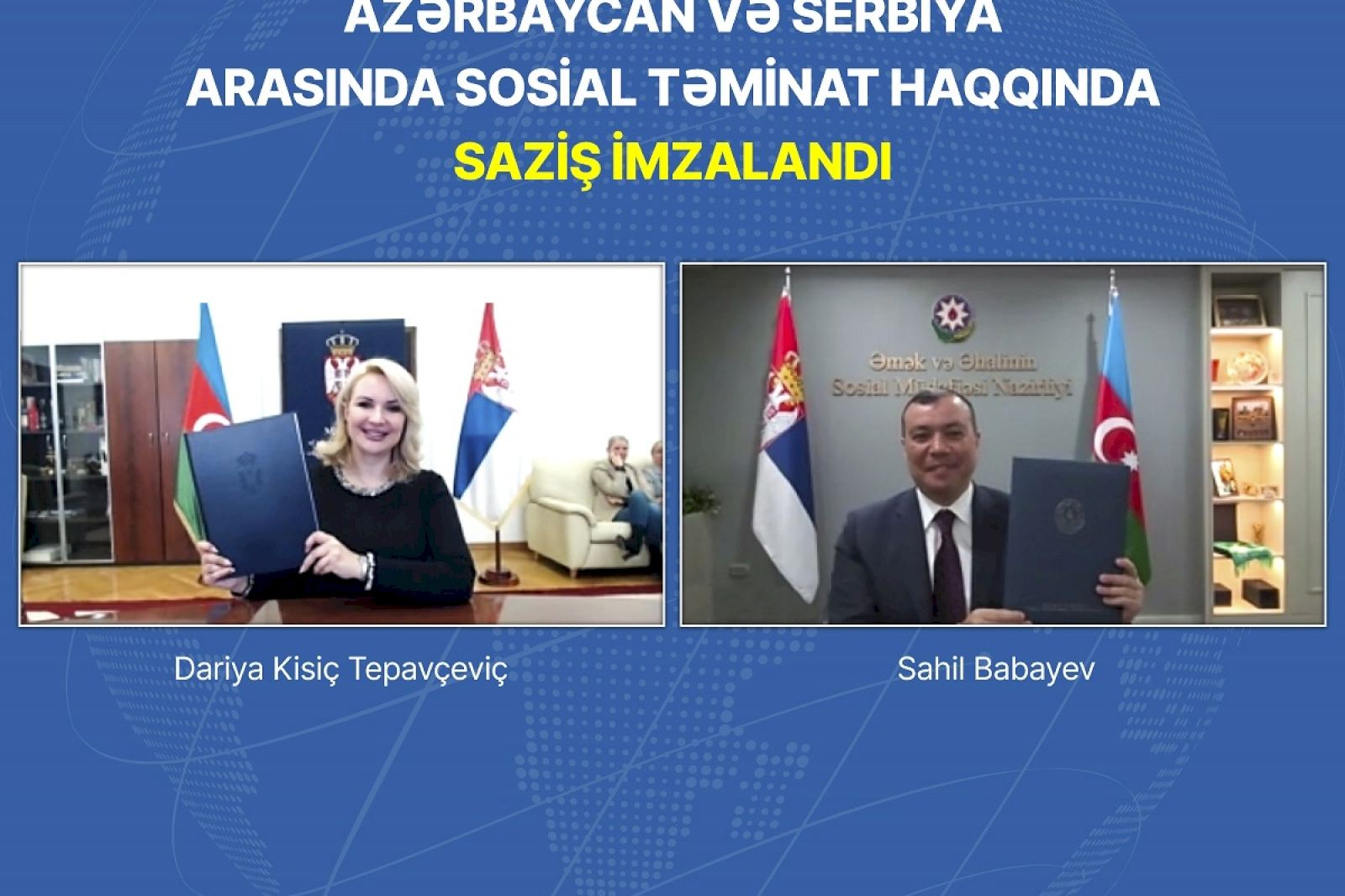 Между Азербайджаном и Сербией подписано соглашение о взаимном соцобеспечении (ФОТО)