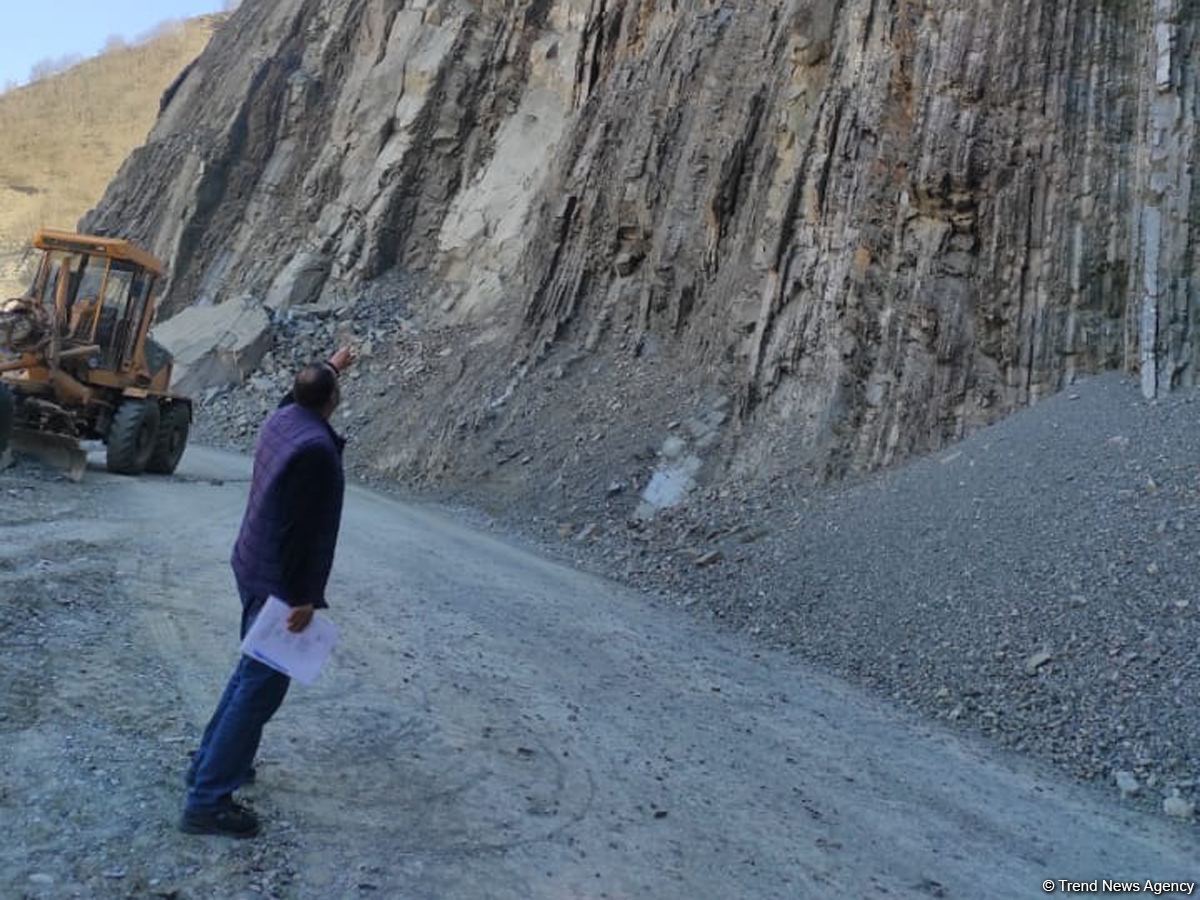 Lahıcdakı qaya uçqununun səbəbi AÇIQLANDI (FOTO/VİDEO)