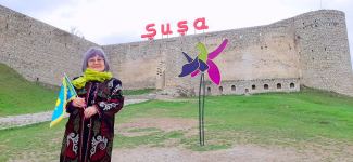 Известная писательница Насиха Кенжина в Азербайджане: Пламенный салам из Казахстана освобожденной Шуше (ФОТО)