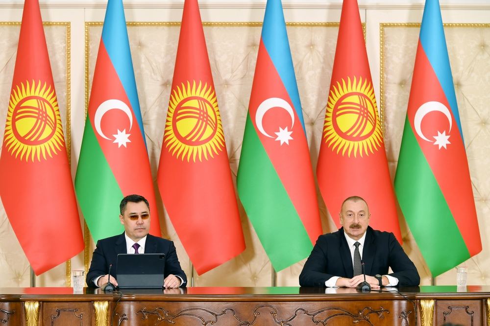 Presidents of Azerbaijan, Kyrgyzstan make press statements (PHOTO/VIDEO)