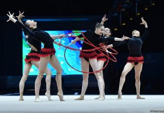 Azerbaijani team wins all-around silver in group exercises at FIG World Cup in Baku