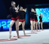 Кубок мира FIG по художественной гимнастике в Баку: команда Азербайджана в групповых упражнениях представила программу с пятью обручами (ФОТО)