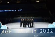 В рамках Кубка мира в Баку гимнасткам вручили AGF Trophy (ФОТО)