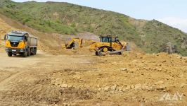 Azerbaijan continues construction of Gubadly-Eyvazli highway in country’s liberated lands (PHOTO)