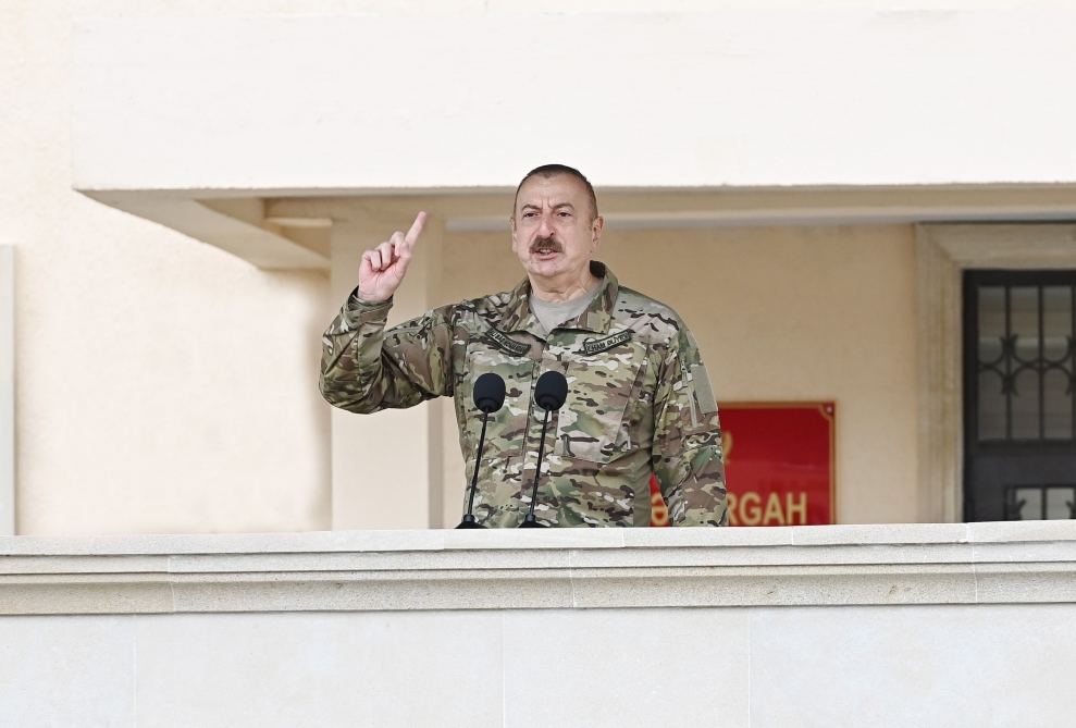 Президент Азербайджана, Верховный главнокомандующий Вооруженными силами Ильхам Алиев посетил Н-скую воинскую часть Сил спецназа минобороны (ФОТО/ВИДЕО)