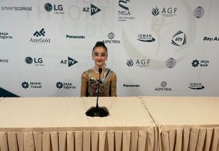 Azerbaijani Ojag Sport Club's young gymnasts speaks about her role model in rhythmic gymnastics
