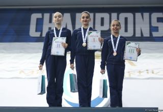 Состоялась церемония награждения победителей 27-го Первенства Баку по художественной гимнастике в возрастной категории "юниорки"