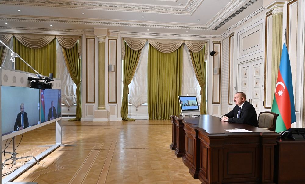 President Ilham Aliyev receives in video format Vahid Hajiyev on his appointment as Special Representative of President in Zangilan district  (PHOTO/VIDEO)