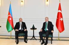 President Ilham Aliyev meets with President Recep Tayyip Erdogan in Rize city (PHOTO)