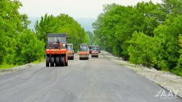 Oğuz-Şəki avtomobil yolunun yenidən qurulması davam edir (FOTO/VİDEO)