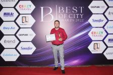 Корреспондент Trend отмечен премией BEST OF THE CITY за вклад в развитие СМИ (ФОТО)